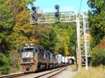 Trio of NS GP60s through Musconetcong Tunnel